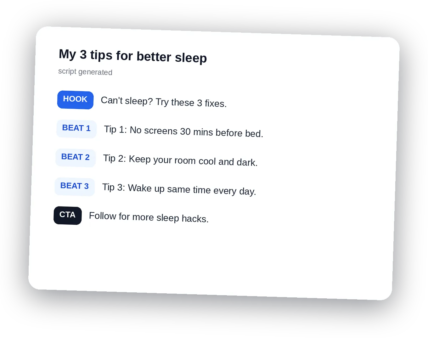 Demo — AI Video Script Generator — Free Script Writer