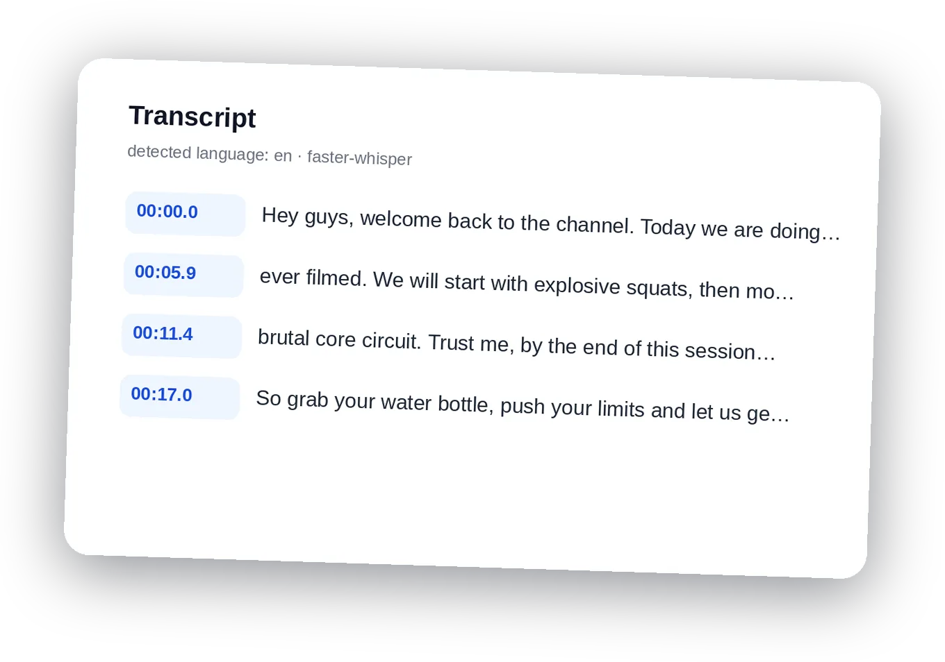 Demo — Video to Text — AI Video & Audio Transcription (Free)