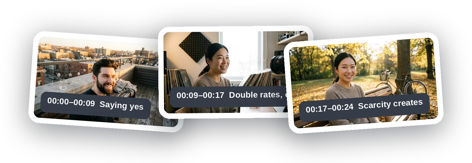 Demo — AI Video Montage — turn a long video into a short video