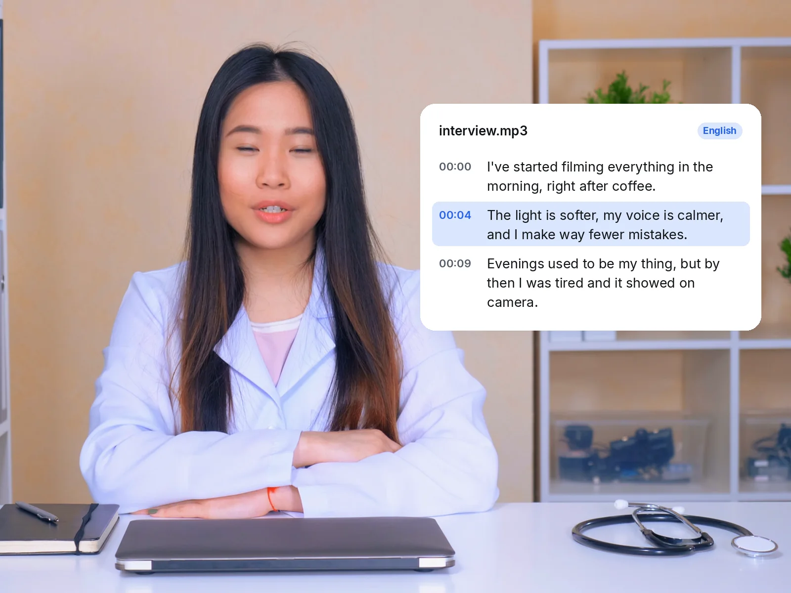 Example result — Audio to Text: Transcribe MP3 and Voice Memos with AI