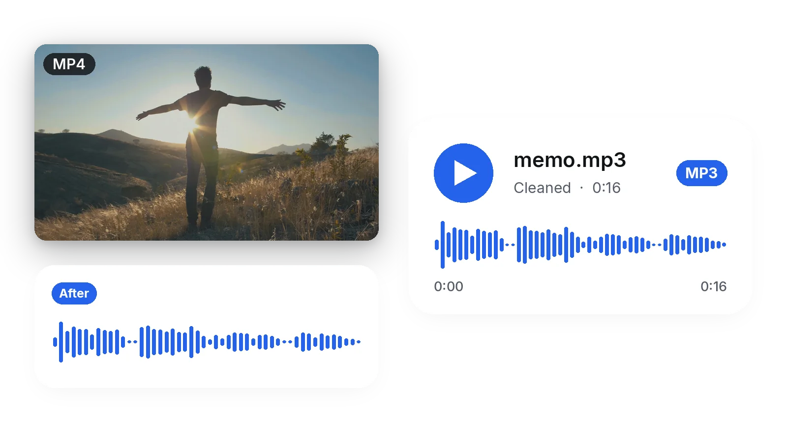 Benefit — Remove Wind Noise from Video and Audio, Free and Online