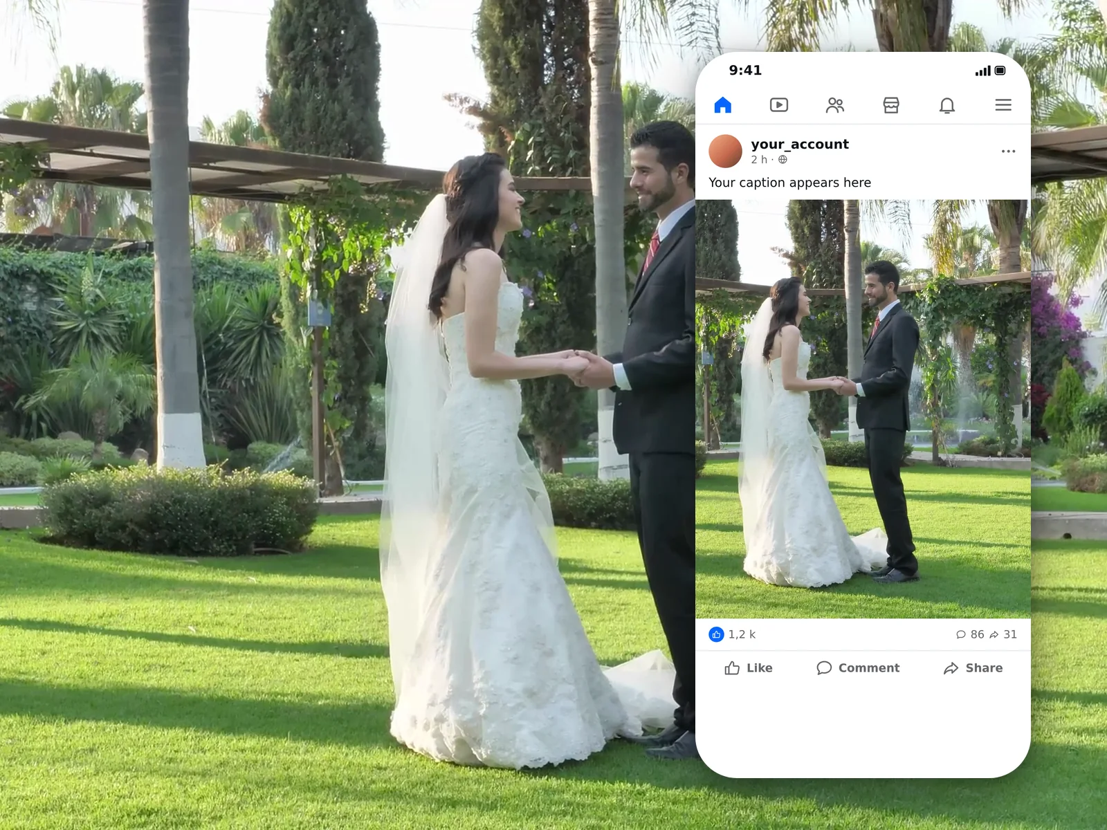 Example result — Resize Video for Facebook: Feed, Reels and Stories Online
