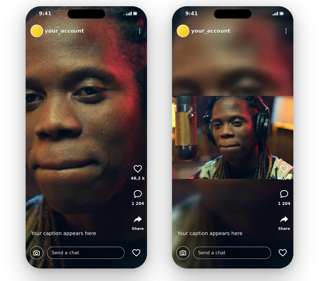 Benefit — Resize Video for Snapchat: Vertical 9:16, No Black Bars