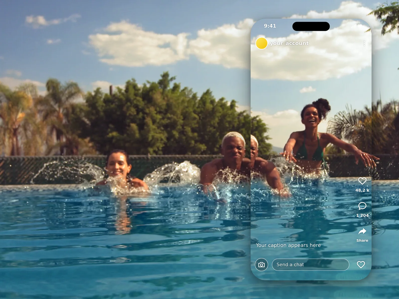 Example result — Resize Video for Snapchat: Vertical 9:16, No Black Bars