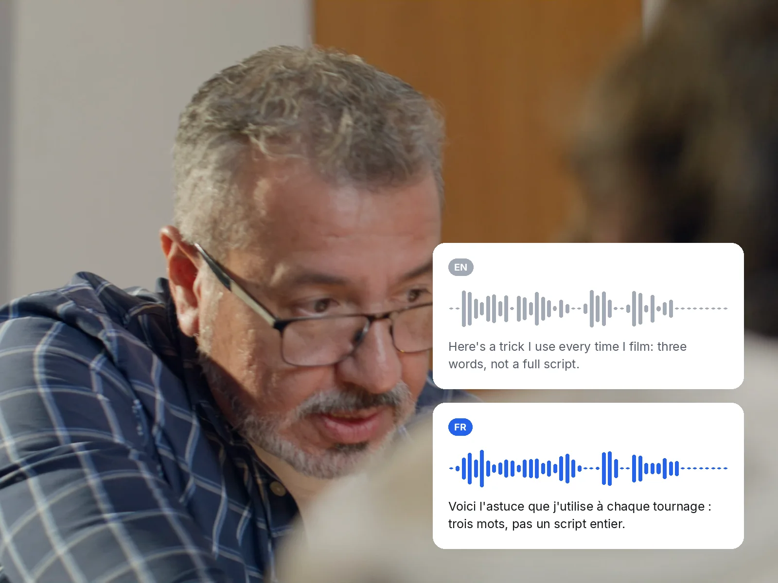 Example result — Translate Video to French: AI Dubbing, French Subtitles